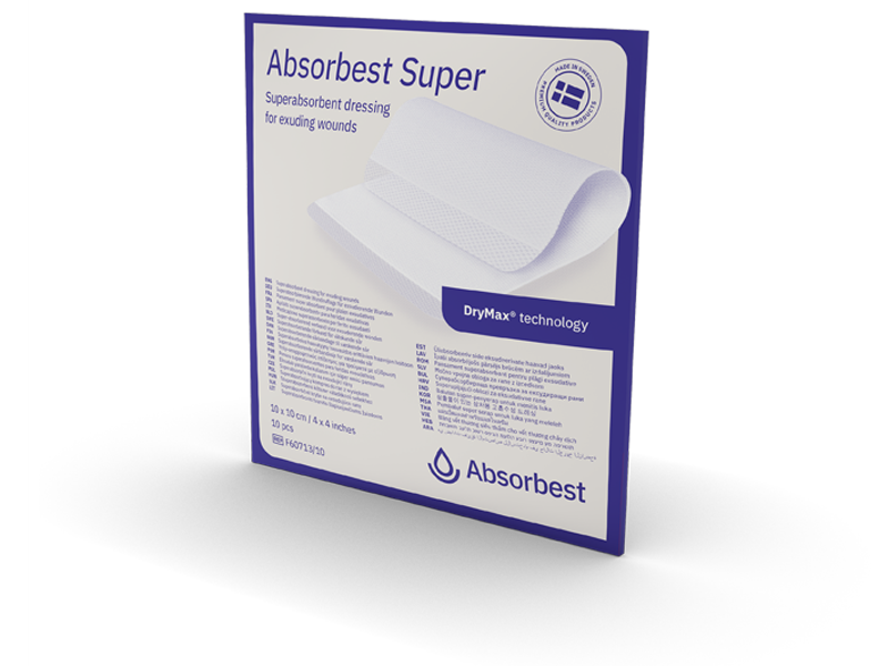 Absorbest Super, a superabsorbent wound dressing.