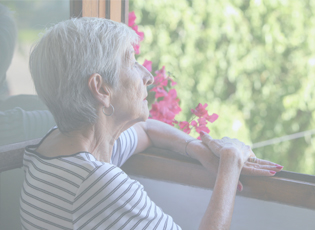 Elderly person with exuding venous leg ulcer, highlighting psychosocial consequences